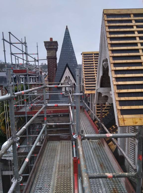 vu du Haut de l'échafaudage de Rouen