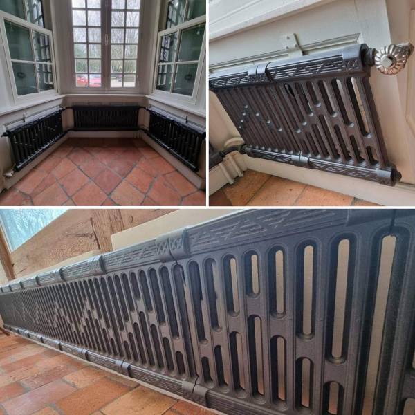 Sablage radiateurs fonte et peinture époxy en Normandie