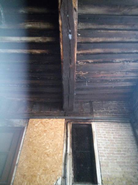 Solives suite à l'incendie