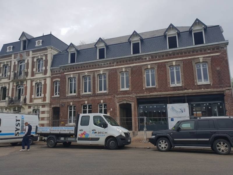 Décapage par hydrogommage de la façade avant