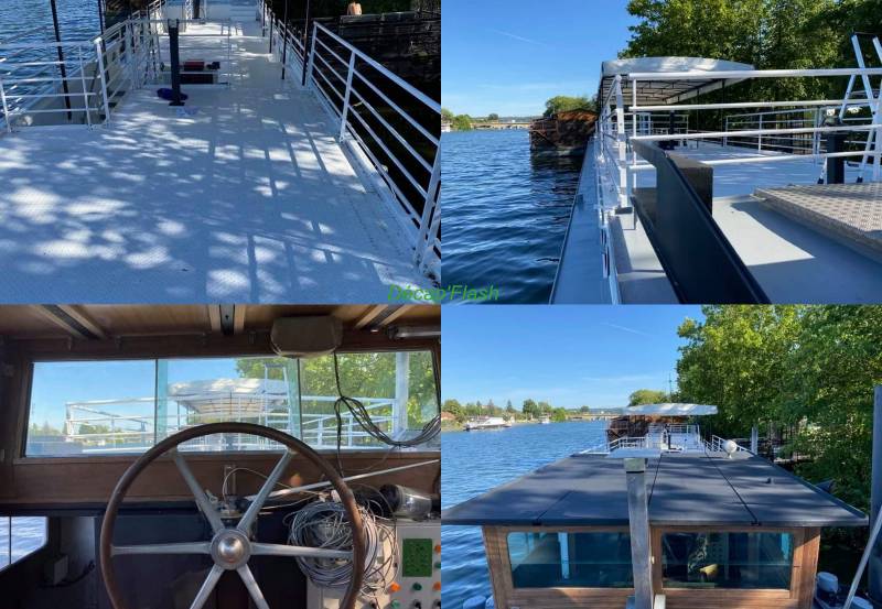 Décapage d'une péniche terminé