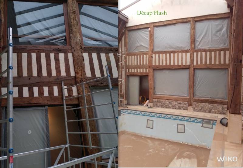 Décapage par aérogommage de boiseries intérieures