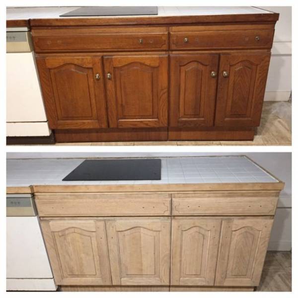 Meubles de cuisine avant / après secteur Routot